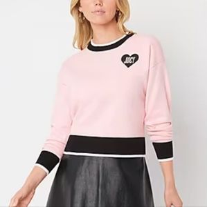 Juicy Couture Colorblock Crew Neck Pullover Sweater